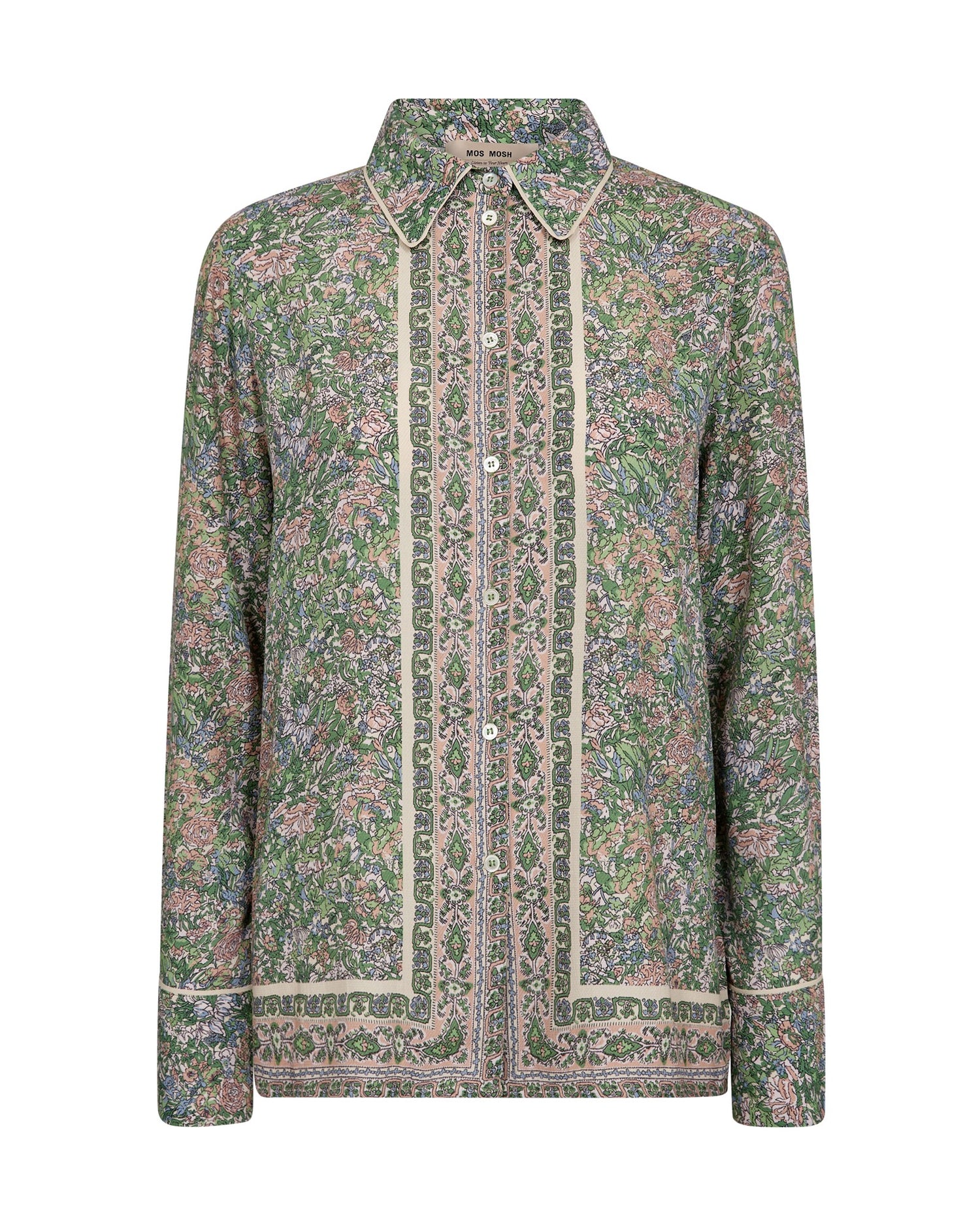 Kana Flowish Orchid Shirt - Turf Green
