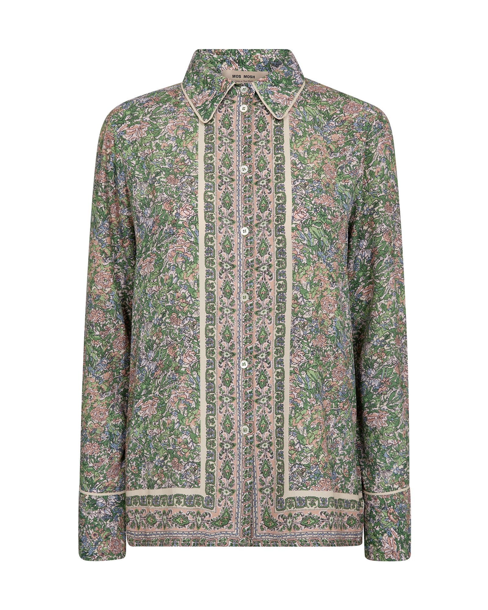 Kana Flowish Orchid Shirt - Turf Green