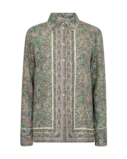 Kana Flowish Orchid Shirt - Turf Green