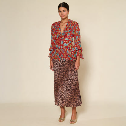 Kelly Skirt - Leopard Brown