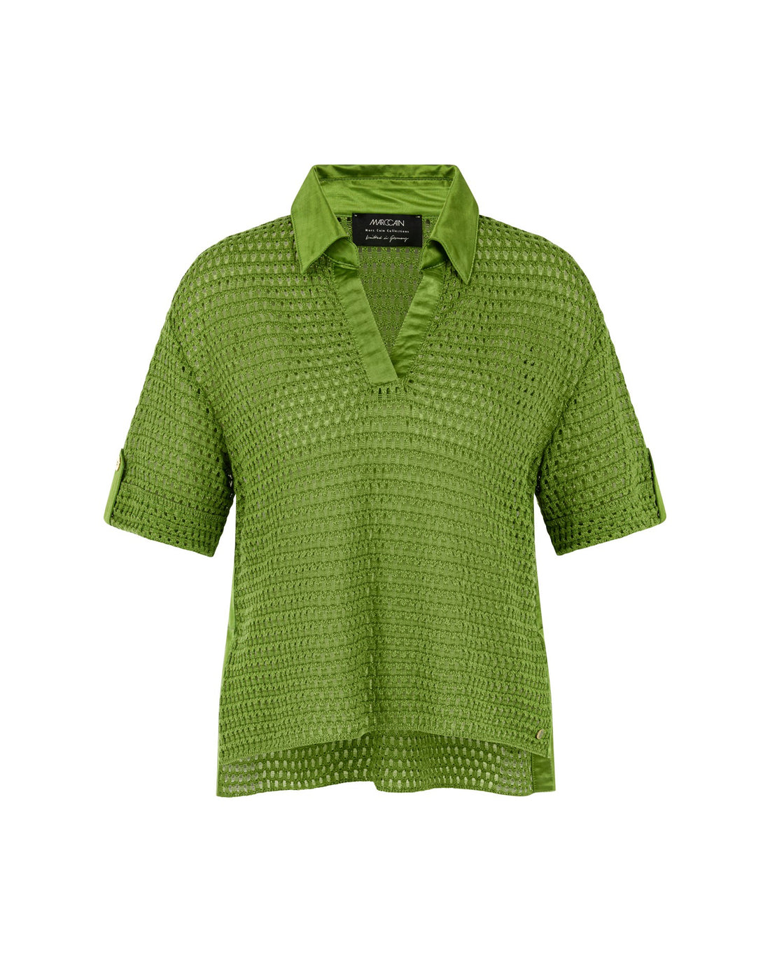Knitted Polo Top - Green