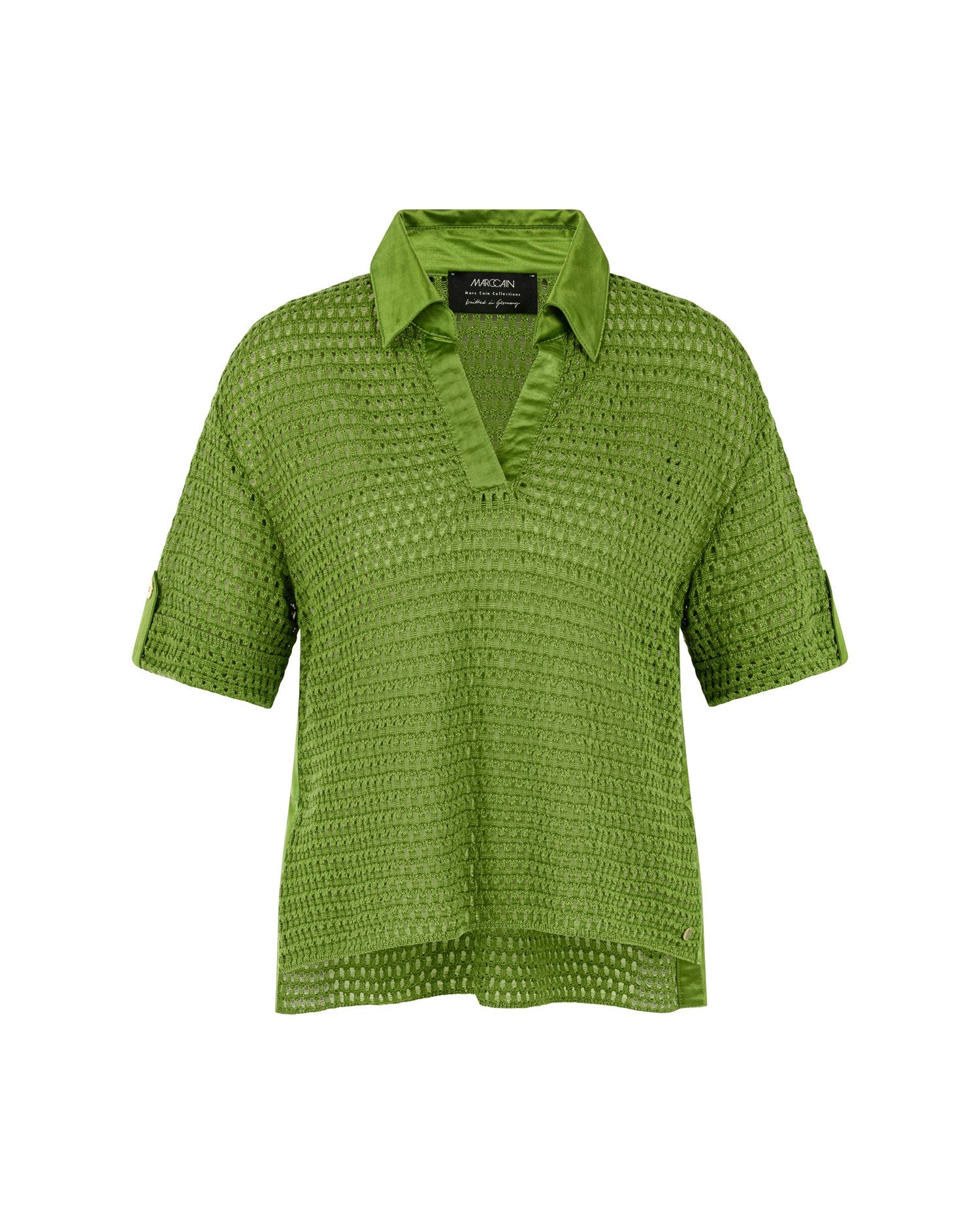Knitted Polo Top - Green