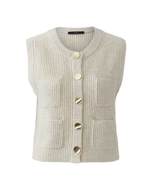 Knitted Waistcoat - Beige