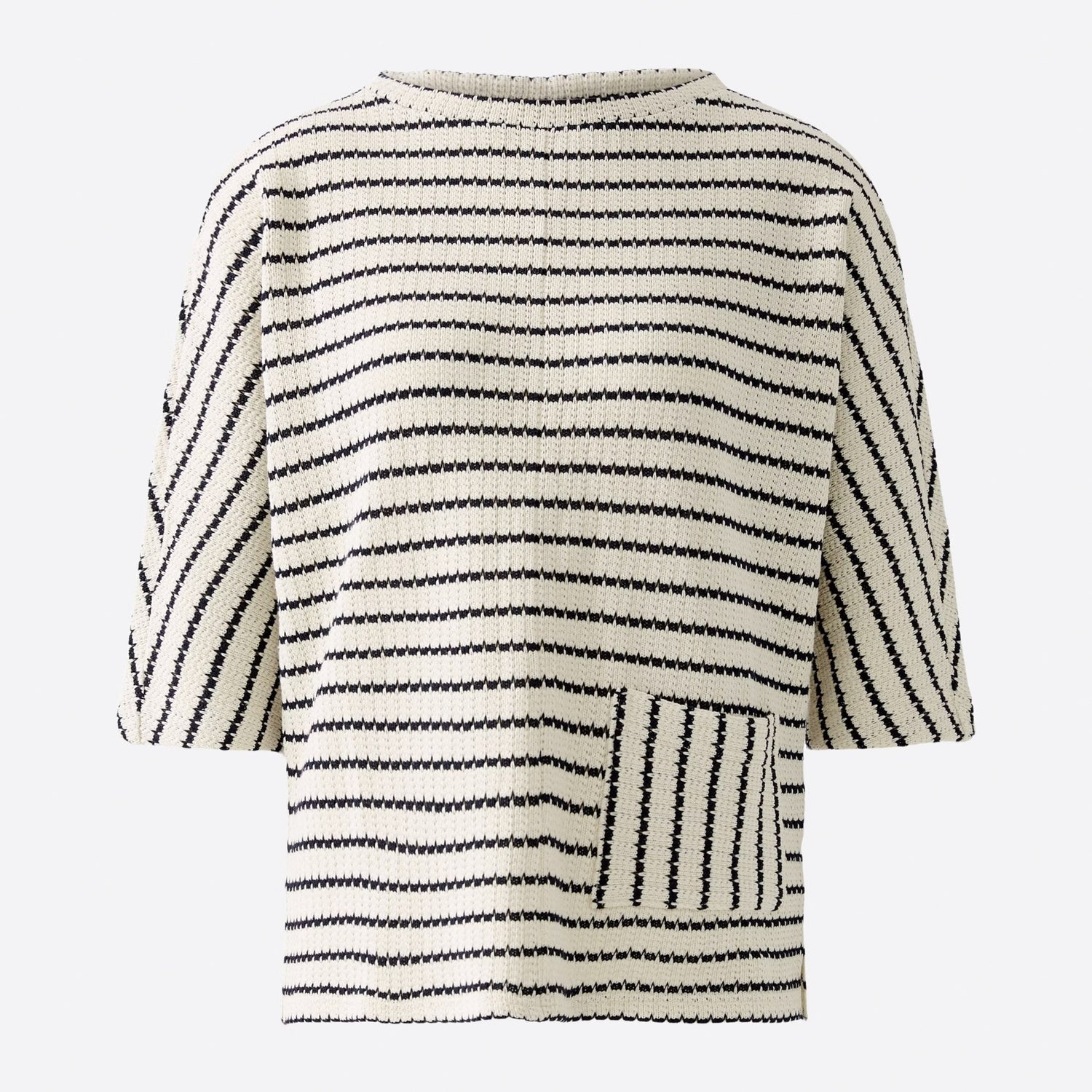 Knit Stripe Sweater - Dark Blue / White