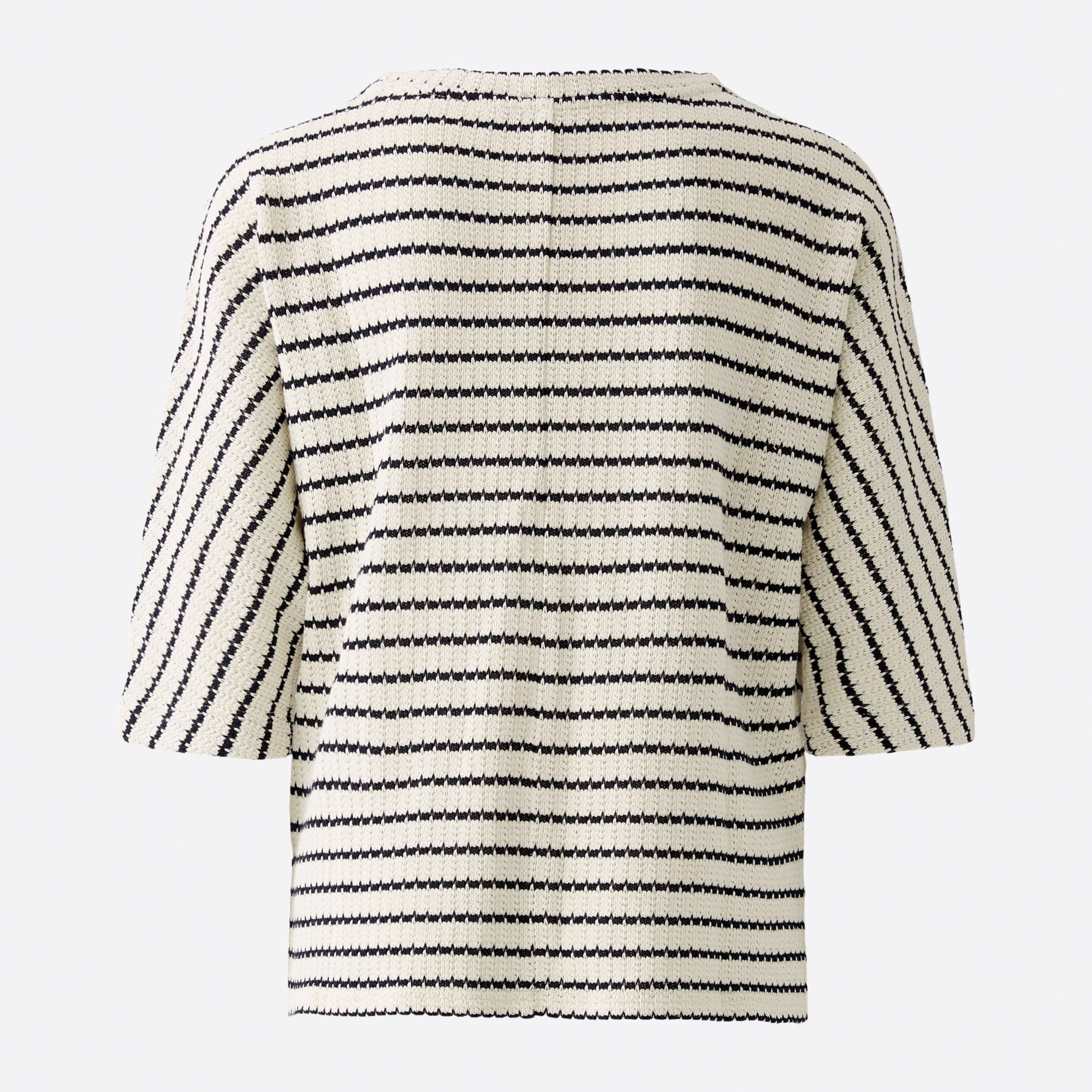 Knit Stripe Sweater - Dark Blue / White