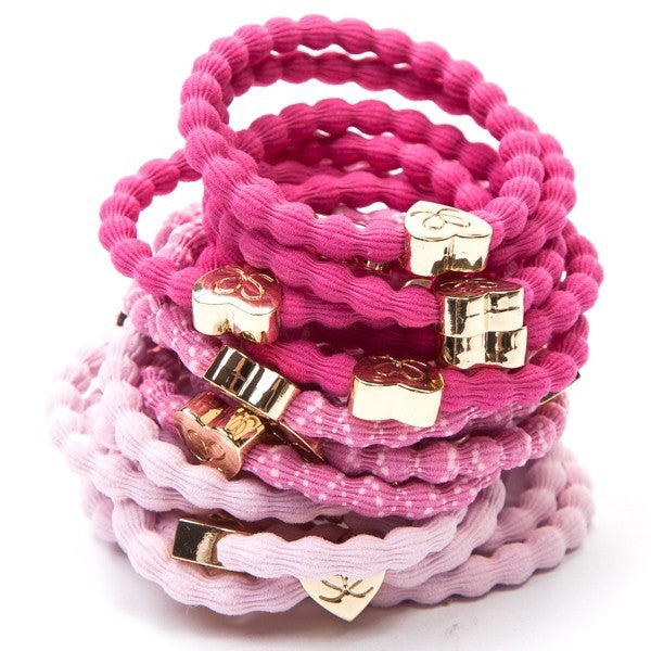 Gold Heart Hairband - Ballet Pink