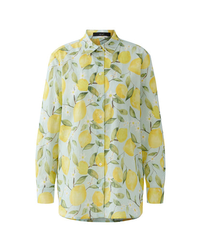 Lemon Print Shirt - Lemon Khaki