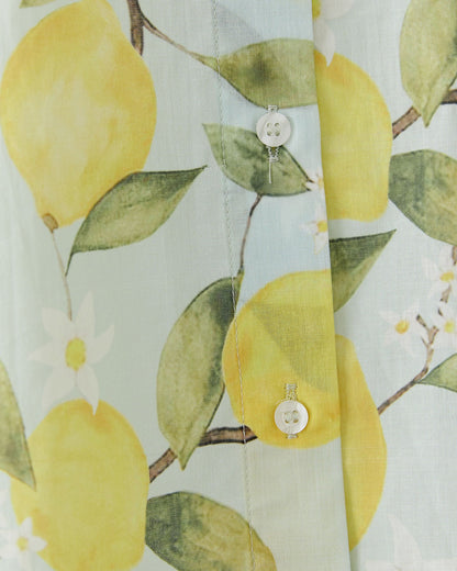 Lemon Print Shirt - Lemon Khaki