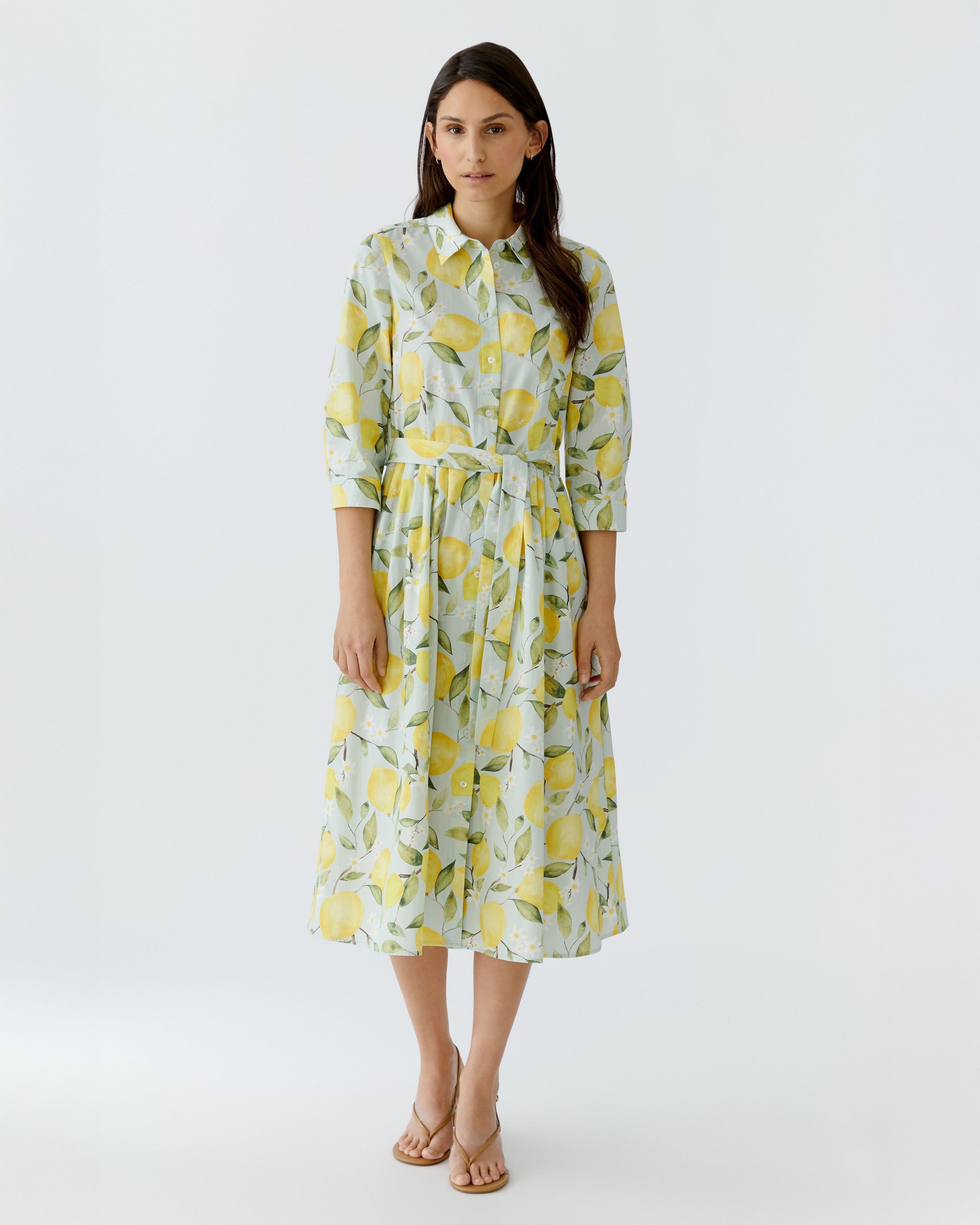 Lemon Shirt Dress - Lemon Khaki