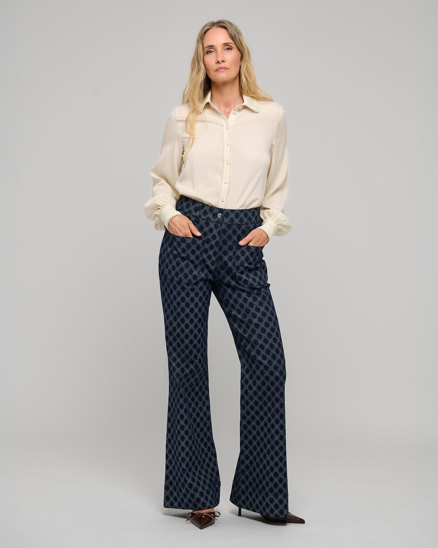 Lena Blouse With Special Trim - Cloud Cream
