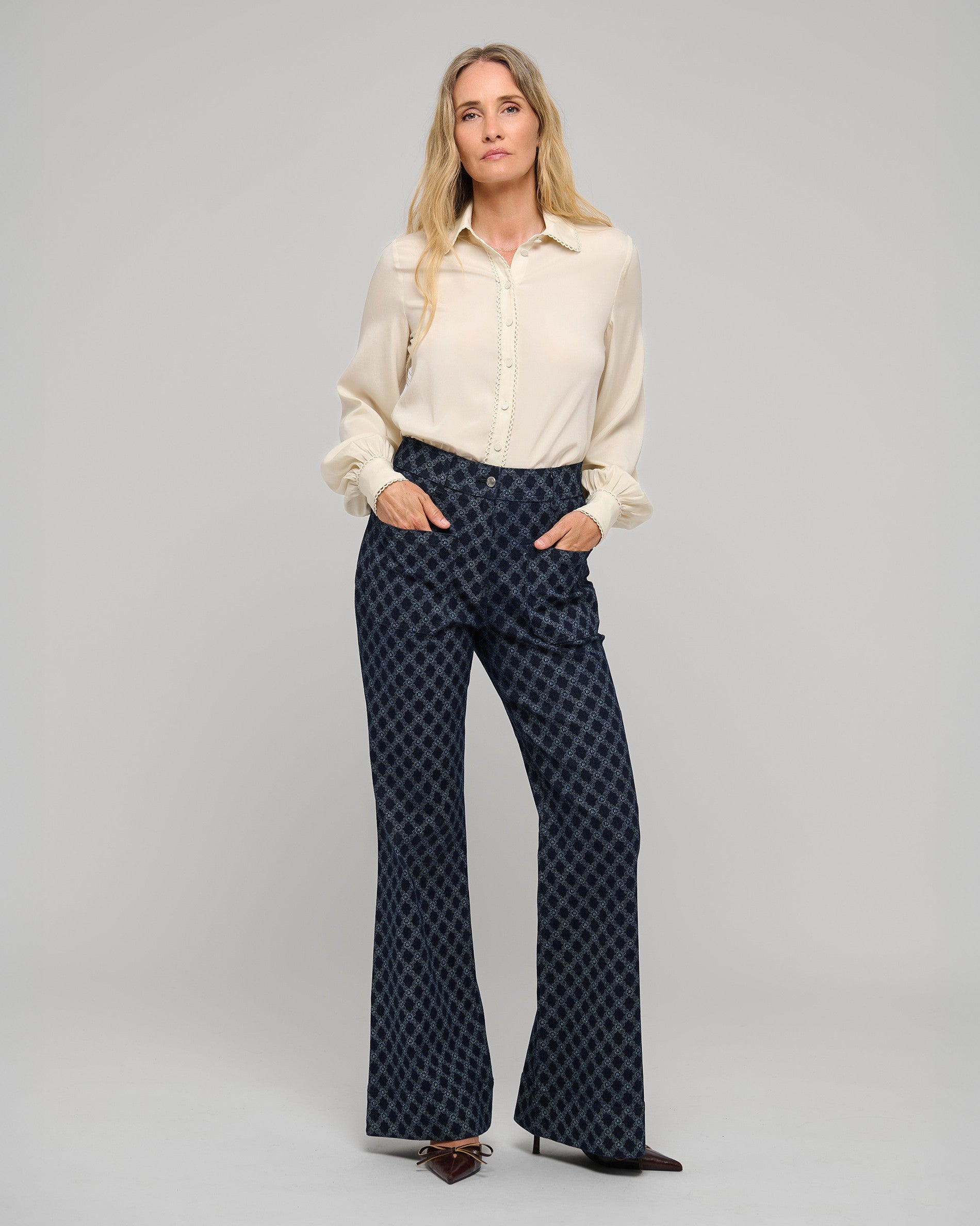 Lena Blouse With Special Trim - Cloud Cream