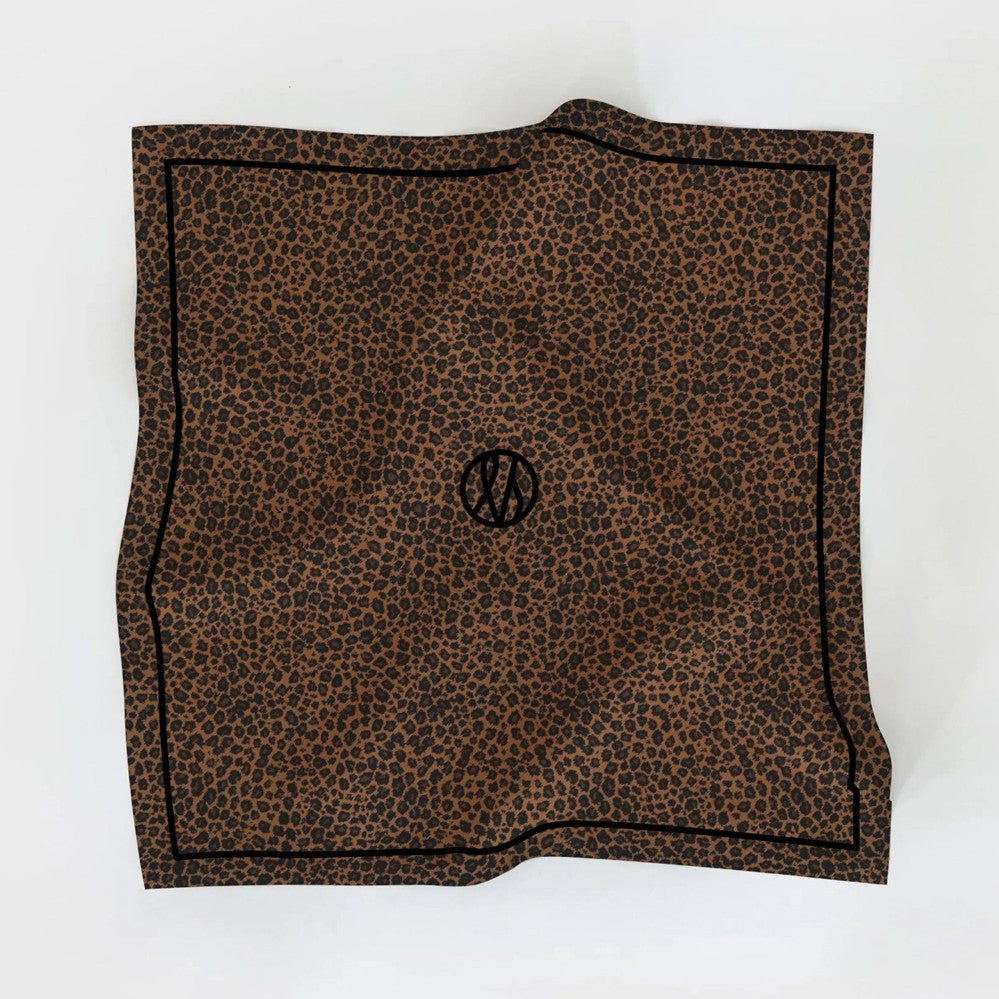 Leo Silk Scarf - Brown