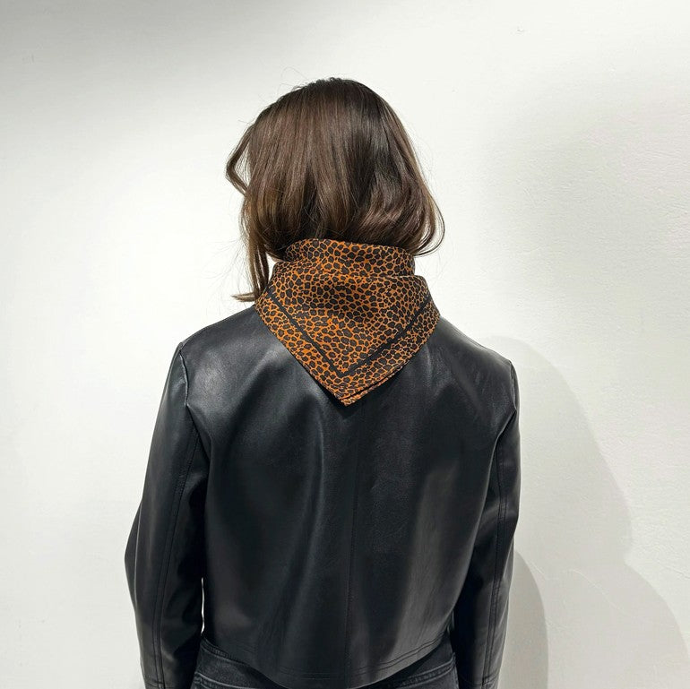 Leo Silk Scarf - Brown