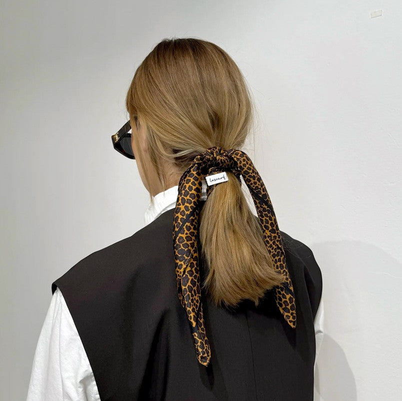 Leo Silk Scarf - Brown