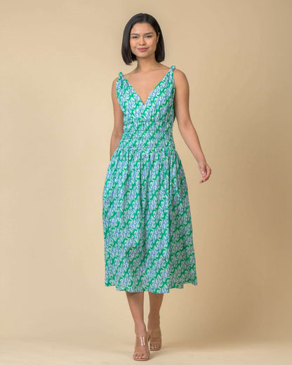 Lindsay Sundress Dress - Carnation Green