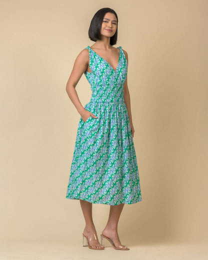 Lindsay Sundress Dress - Carnation Green