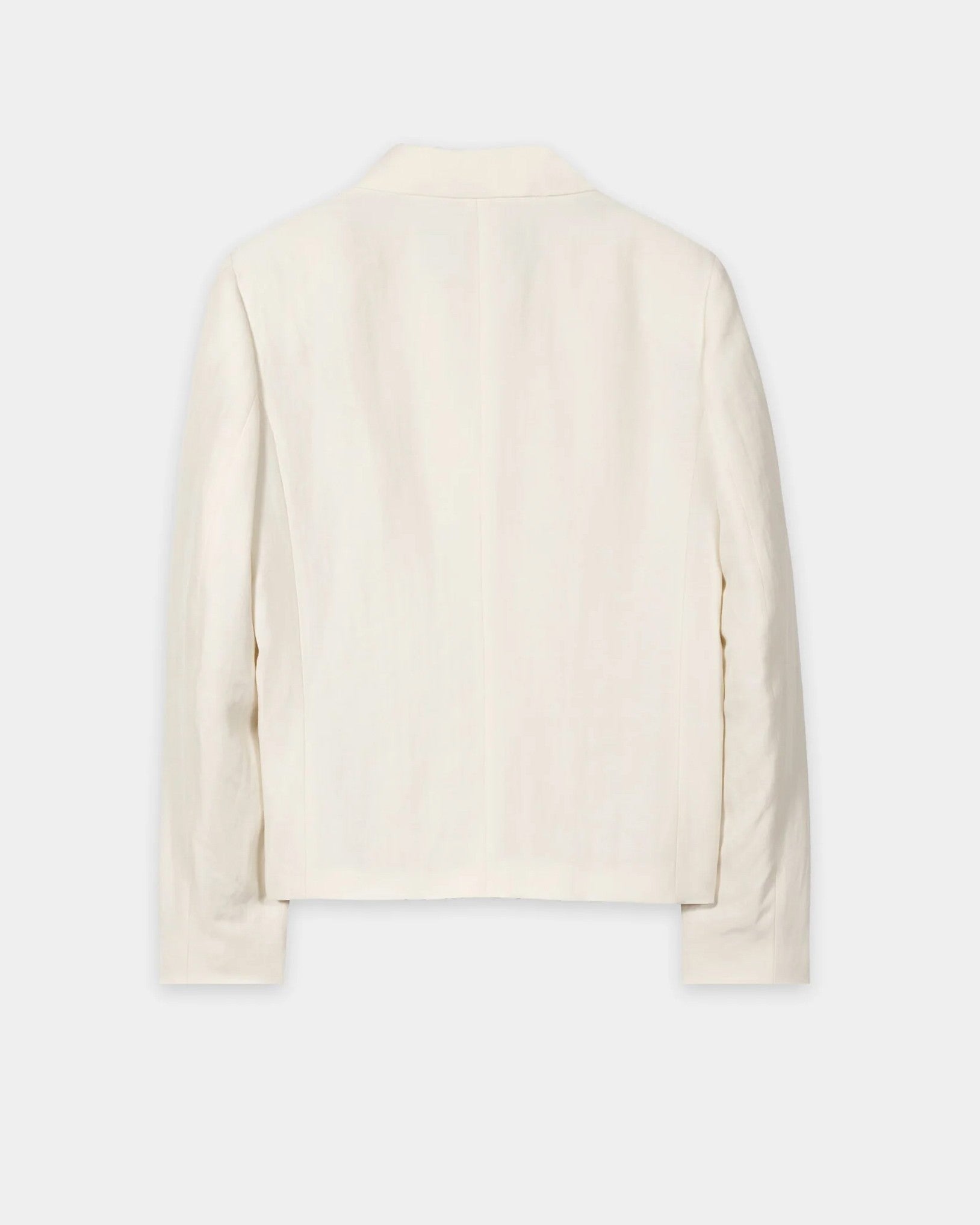 Linen Blend Blazer - Milk