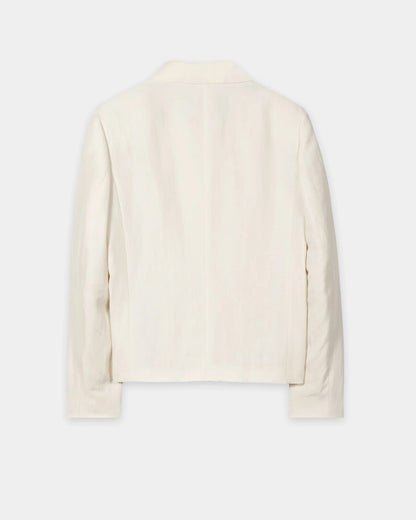 Linen Blend Blazer - Milk