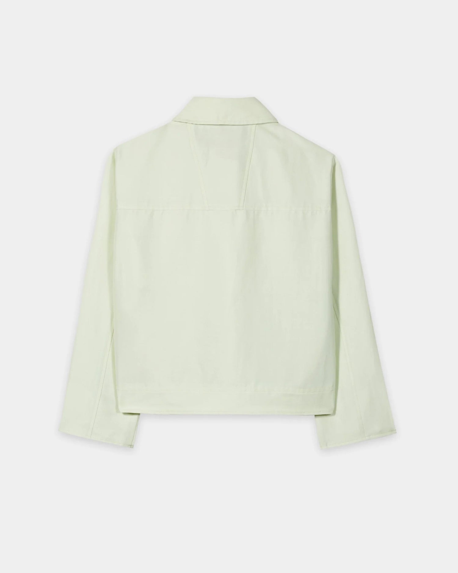 Linen Blend Shirt Jacket - Pistachio