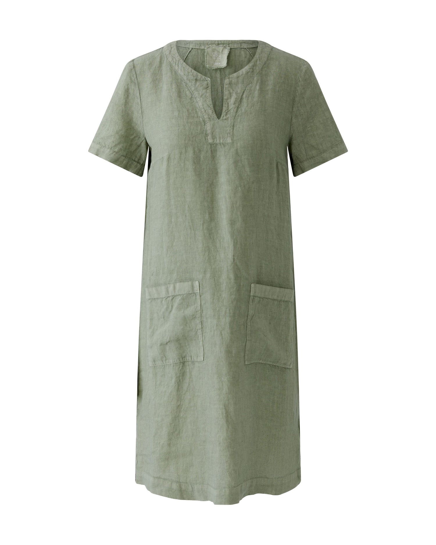 Linen Pocket Dress - Khaki