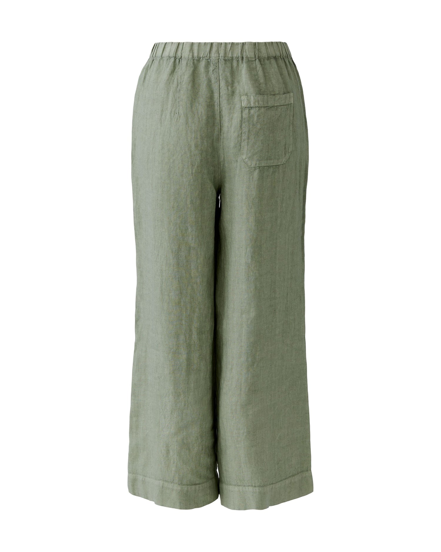 Linen Pull On Trouser - Khaki