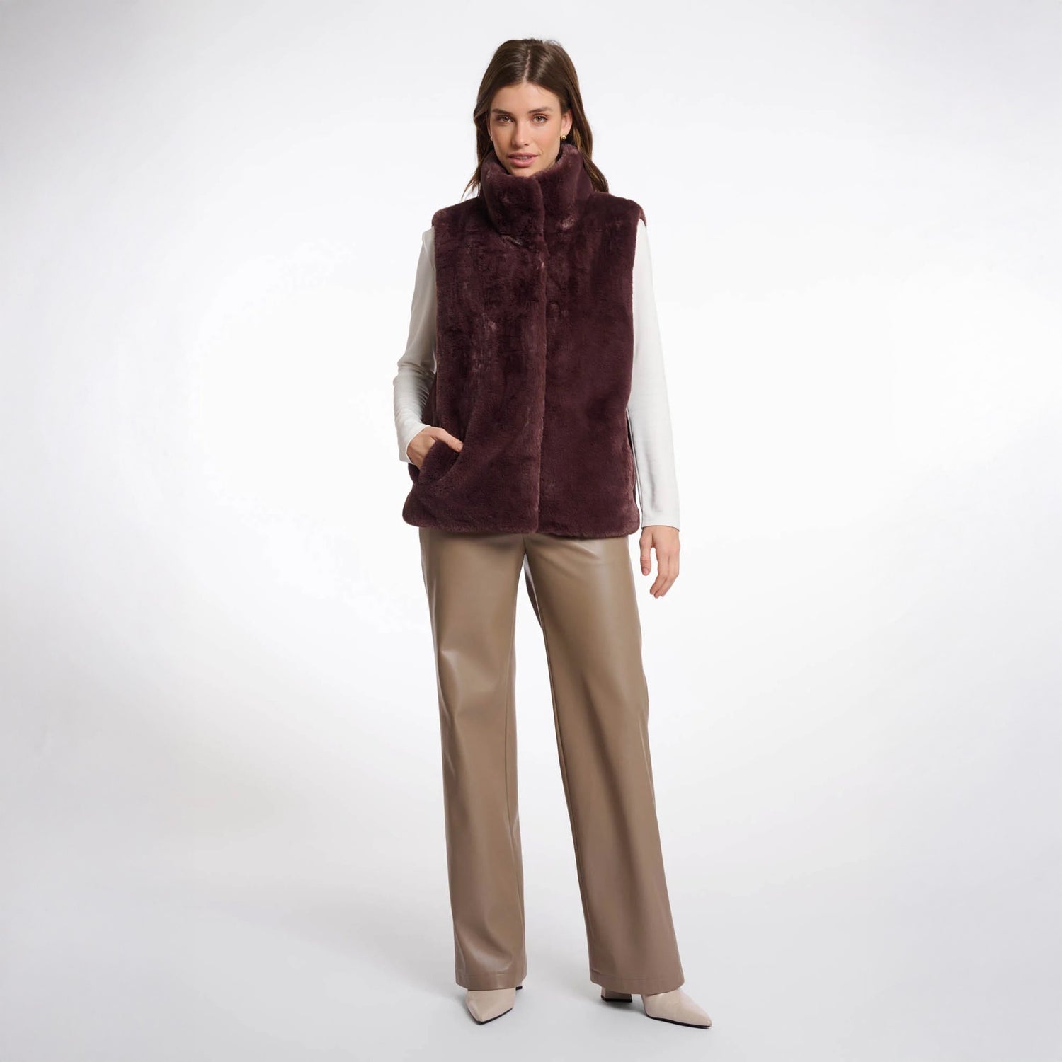 Lison Waistcoat - Chocolate Bean
