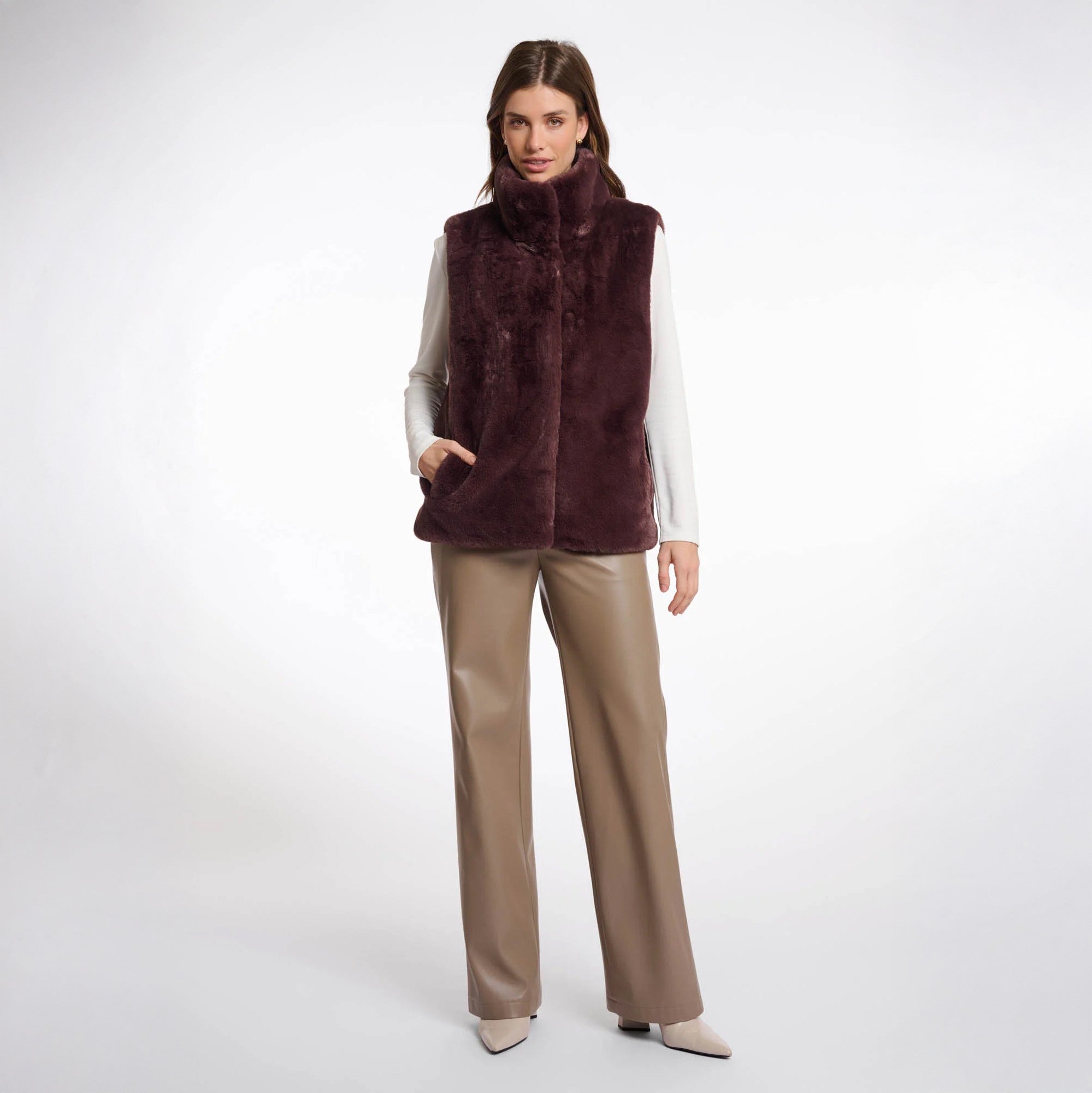 Lison Waistcoat - Chocolate Bean