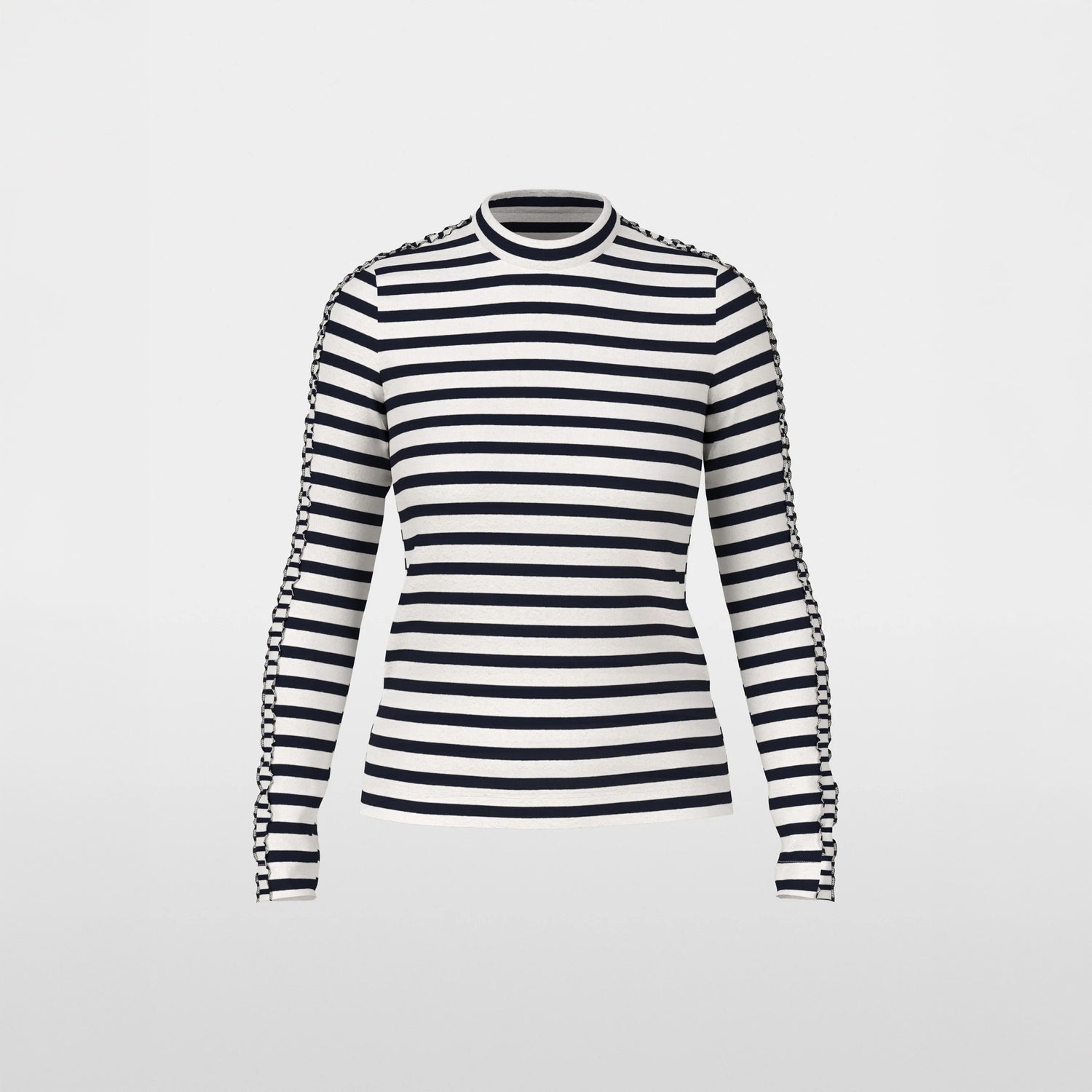 Long Sleeved Stripe T-Shirt - Navy