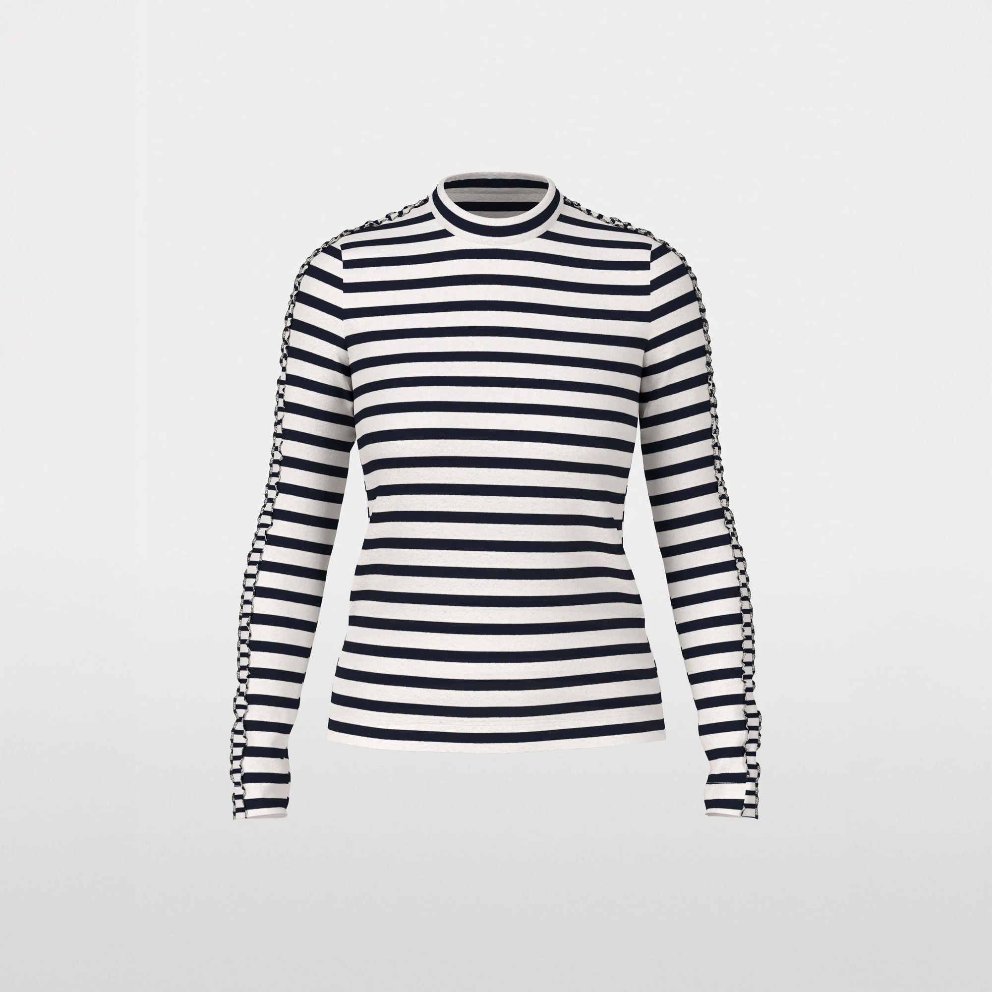 Long Sleeved Stripe T-Shirt - Navy