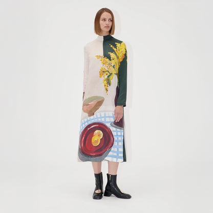 Long Sleeve Dress - Lemons On A Plate