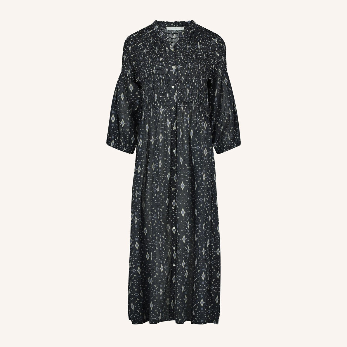 Loulou Ikat Dress - Midnight