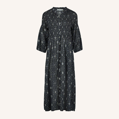 Loulou Ikat Dress - Midnight