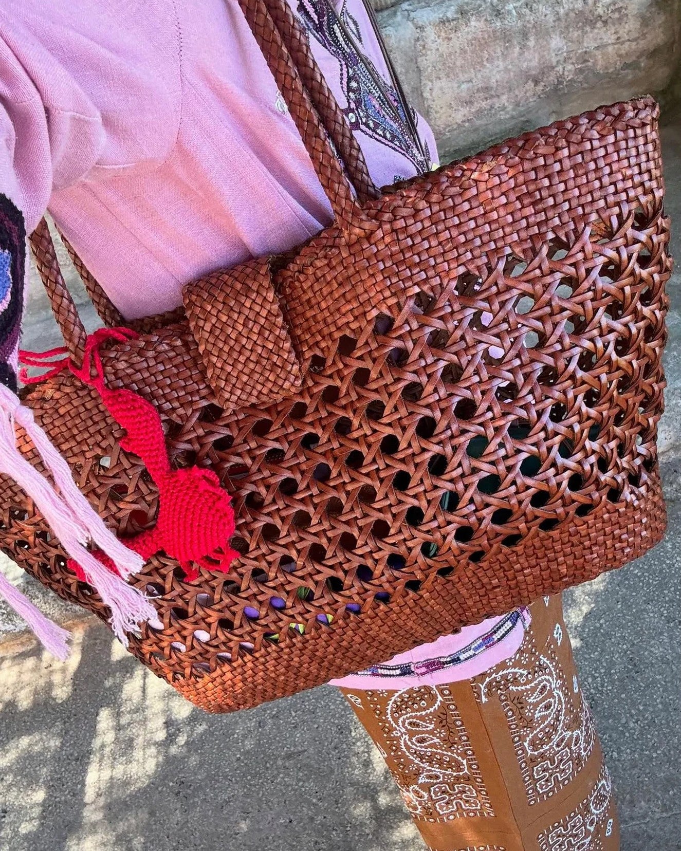 Rixo x Dragon Diffusion Lucine Leather Bag - Tan