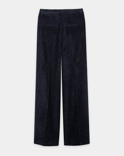 Wide Leg Cord Trousers - Winter Navy