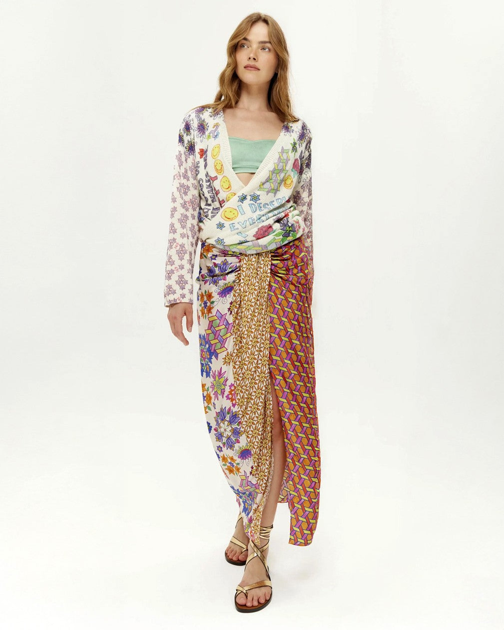 Luna Tie Front Skirt - Markers