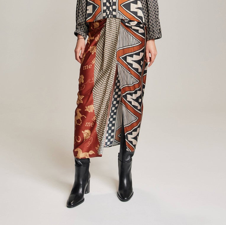 Luna Tie Front Skirt - Rodeo