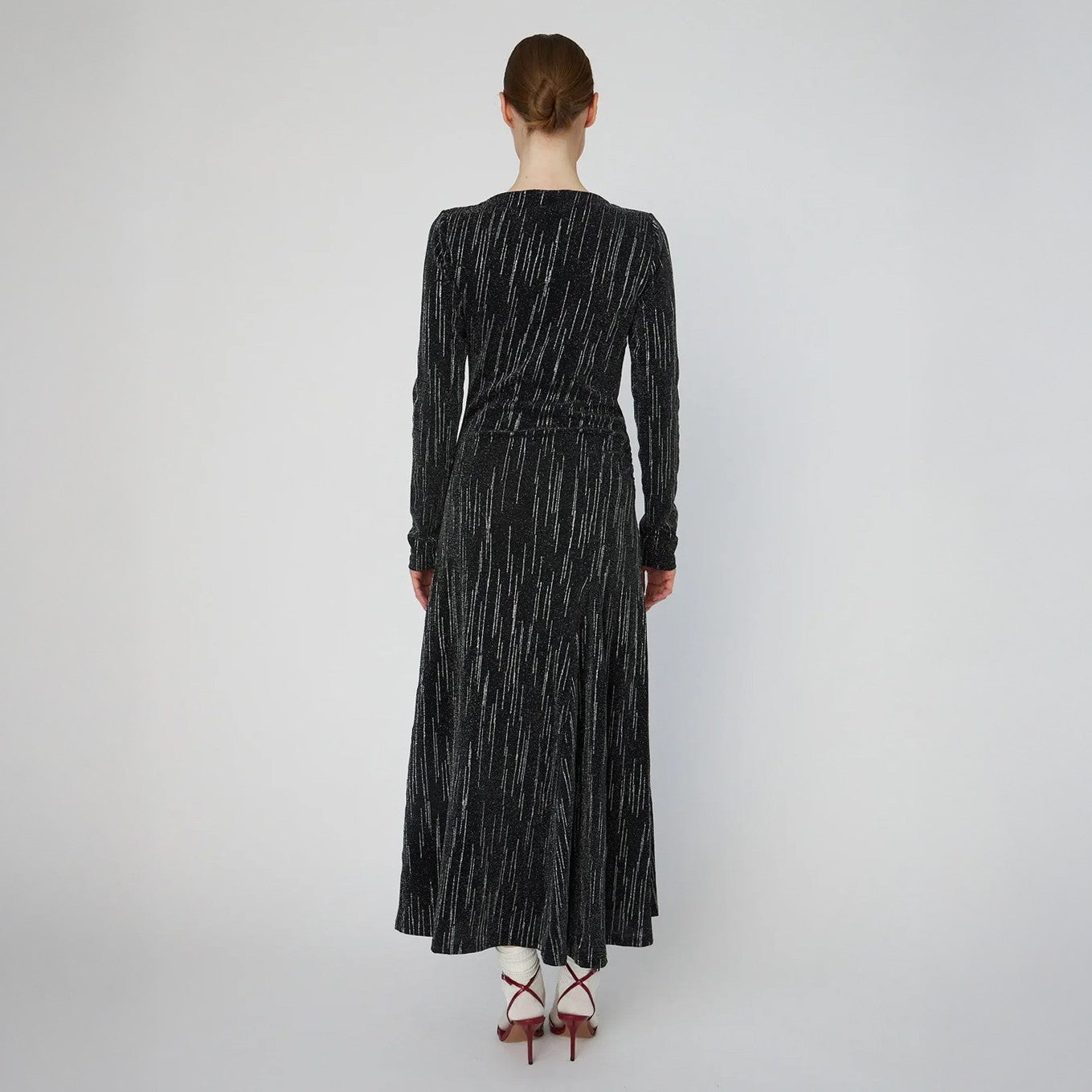 Lurex Jersey Maxi Dress - Silver Lurex