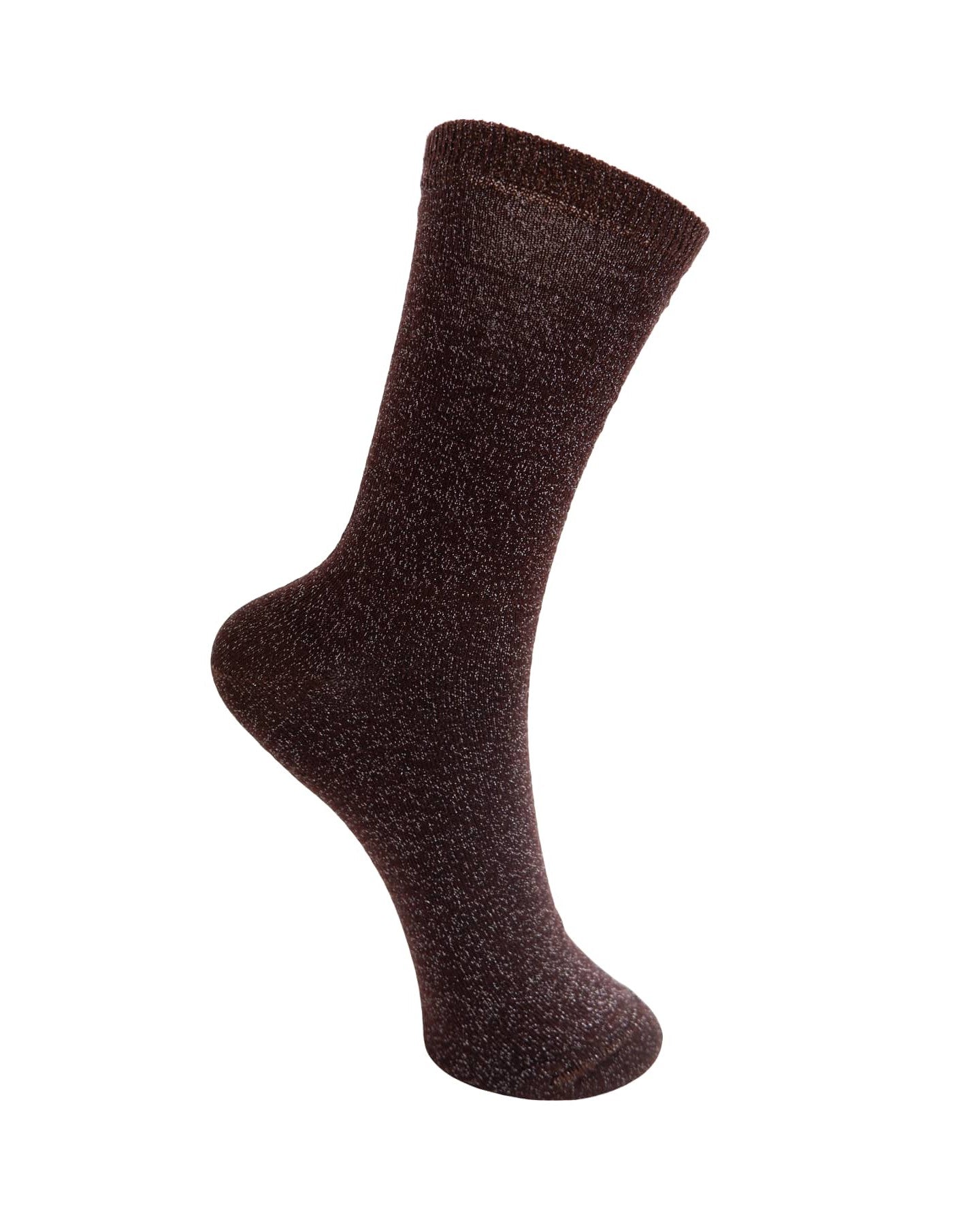 Lurex Sock - Coffee
