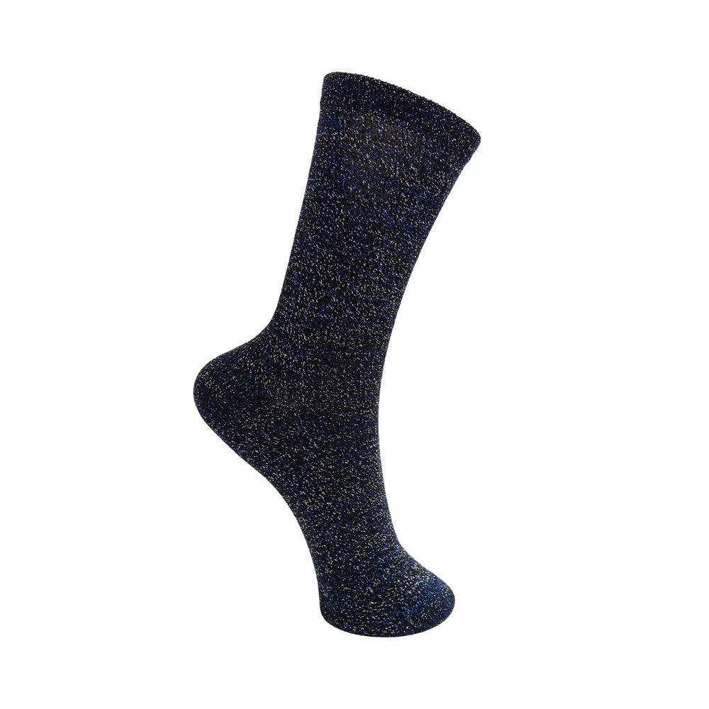 Lurex Sock - Ocean Black
