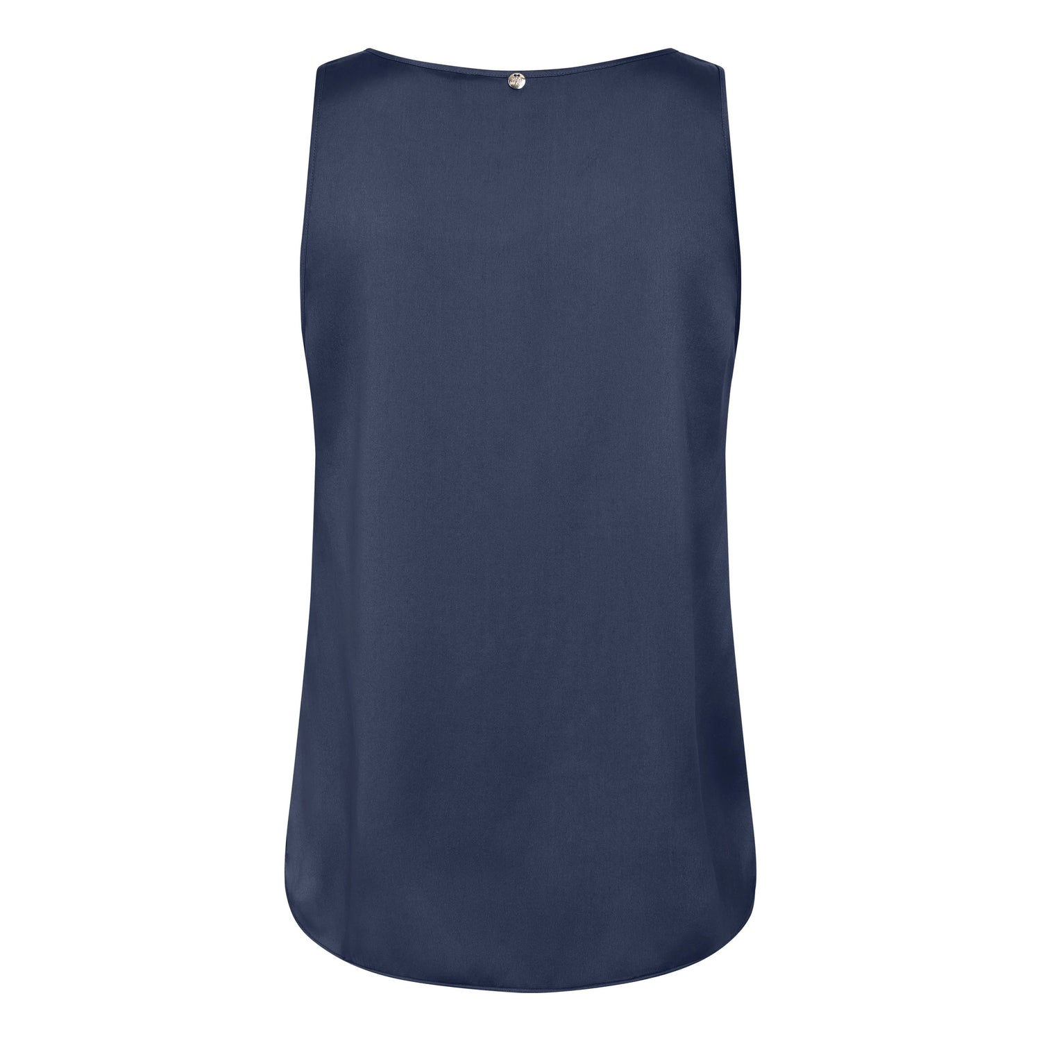 Astrid V-Neck Silk Tank Top - Salute Navy