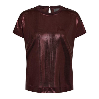 Nivola O-Neck Metallic Tee - Rum Raisin