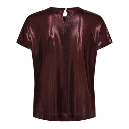 Nivola O-Neck Metallic Tee - Rum Raisin