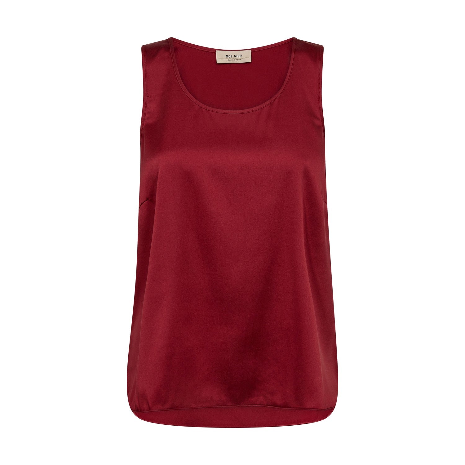 Astrid Silk Tank Top - Rhythmic Red