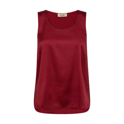 Astrid Silk Tank Top - Rhythmic Red