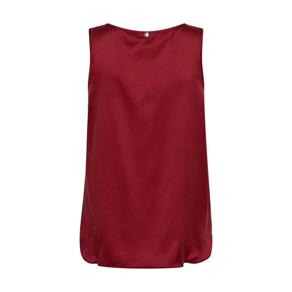 Astrid Silk Tank Top - Rhythmic Red