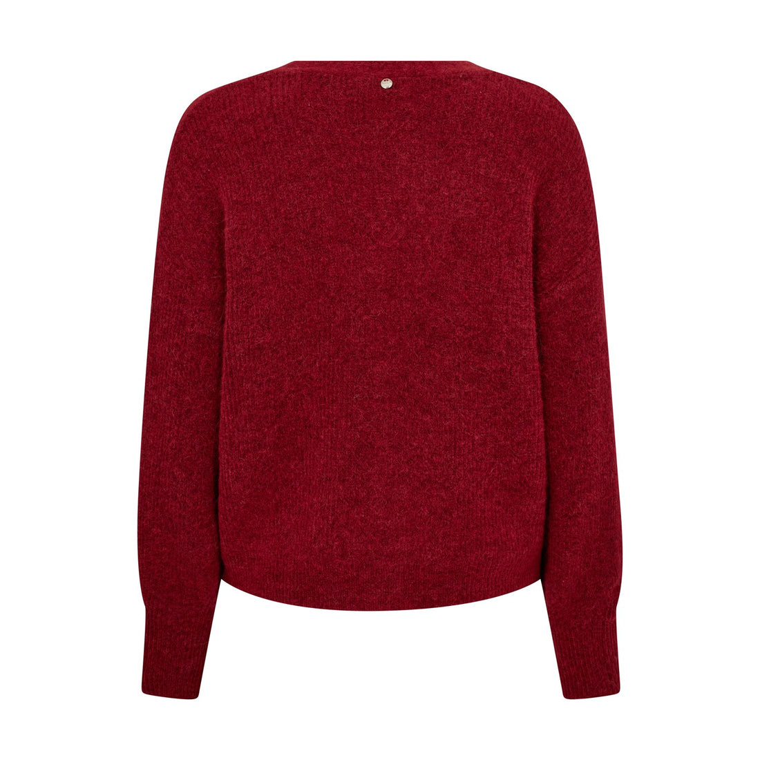 Thora V-Neck Knit Cardigan - Rhythmic Red