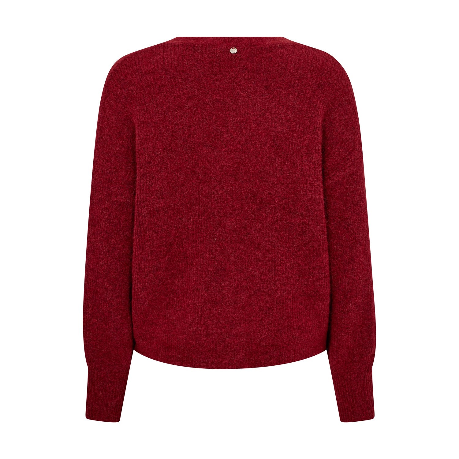 Thora V-Neck Knit Cardigan - Rhythmic Red