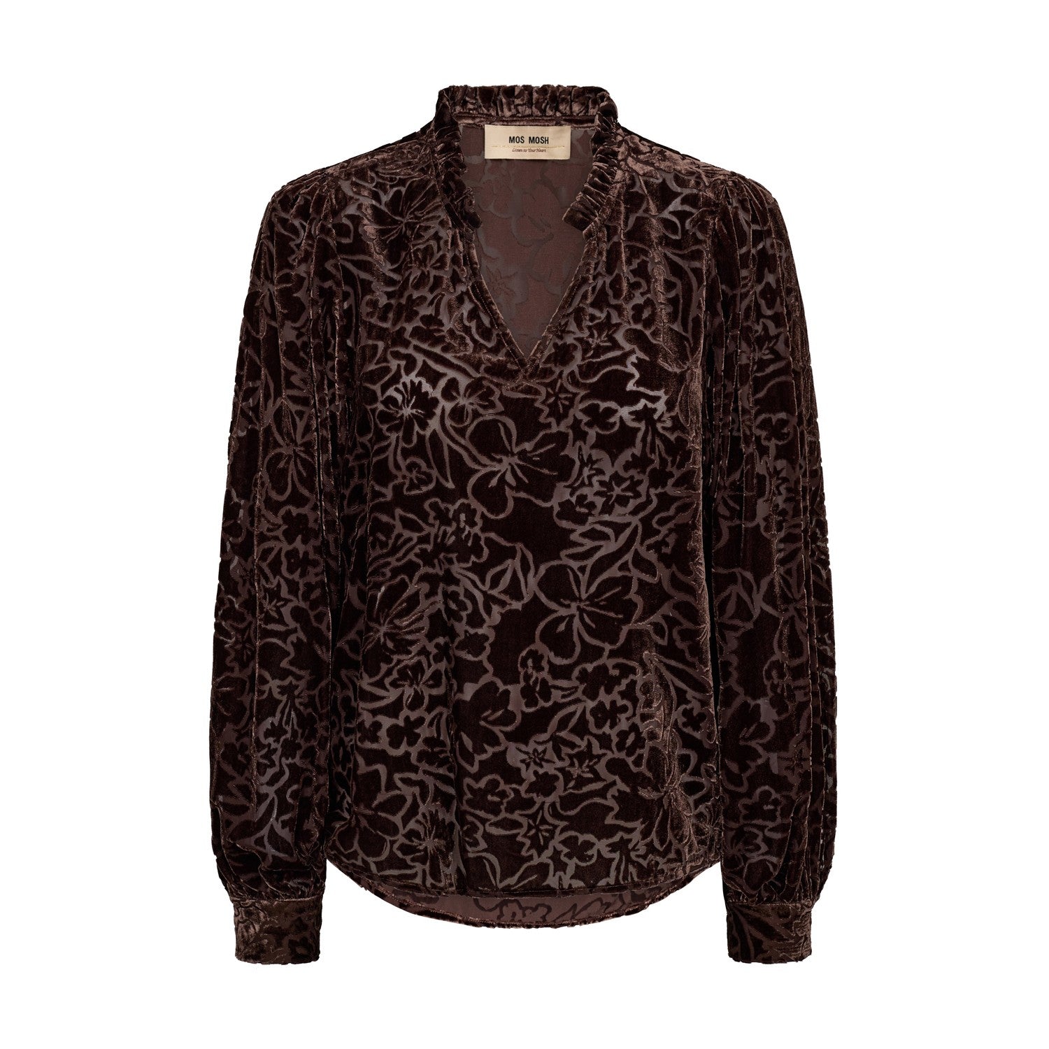 Vilsa Blurred Velve Blouse - Bracken