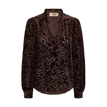 Vilsa Blurred Velve Blouse - Bracken