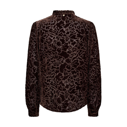 Vilsa Blurred Velve Blouse - Bracken